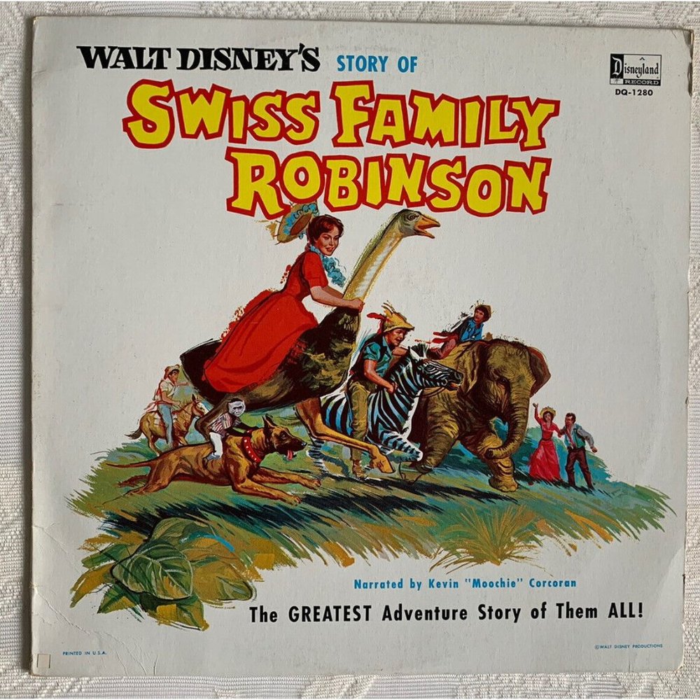 WALT DISNEYS STORY OF SWISS FAMILY ROBINSON 12” VINYL DISNEYLAND RECORD DQ-1280